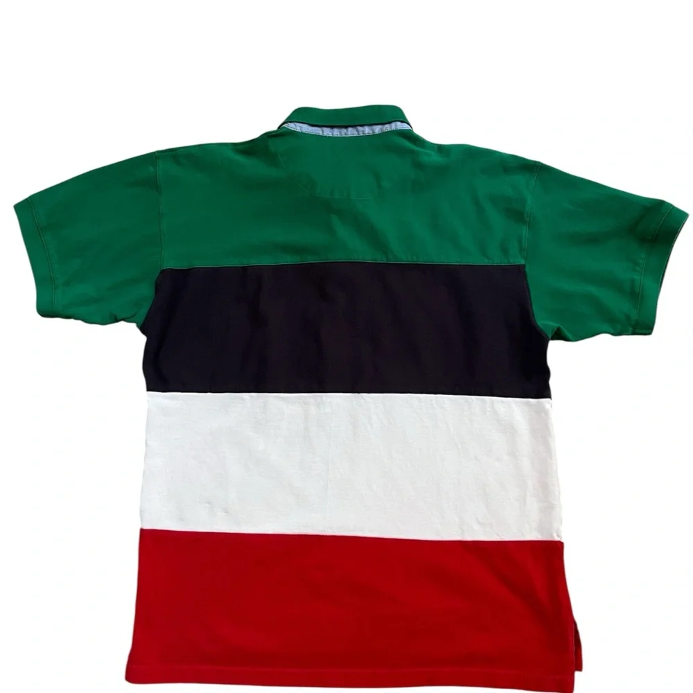 Pierre Cardin Men Large Colorblock Polo Shirt 100% cotton